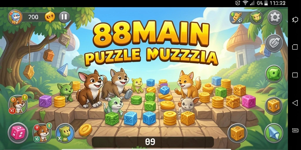 Tampilan gameplay <strong>88MAIN</strong> yang penuh warna dan menantang.