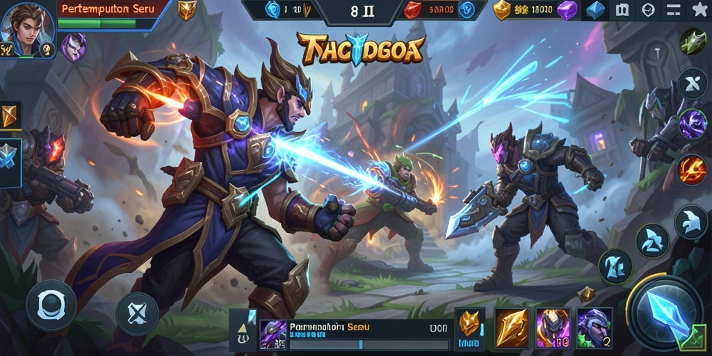 Screenshot 8II menampilkan aksi seru dalam pertempuran MOBA.