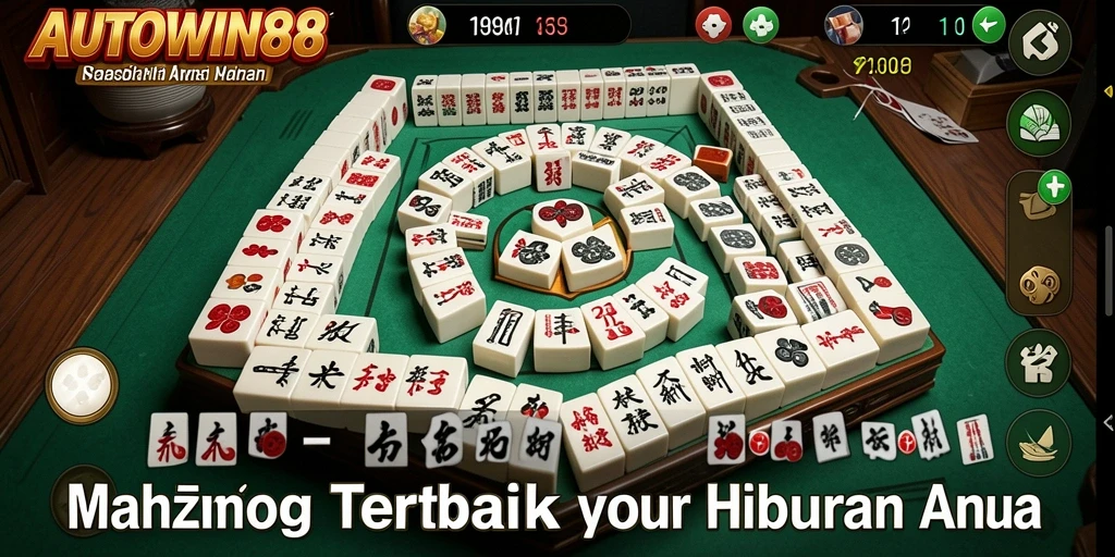 Tampilan gameplay menarik dari AUTOWIN88 dengan papan Mahjong yang penuh warna.