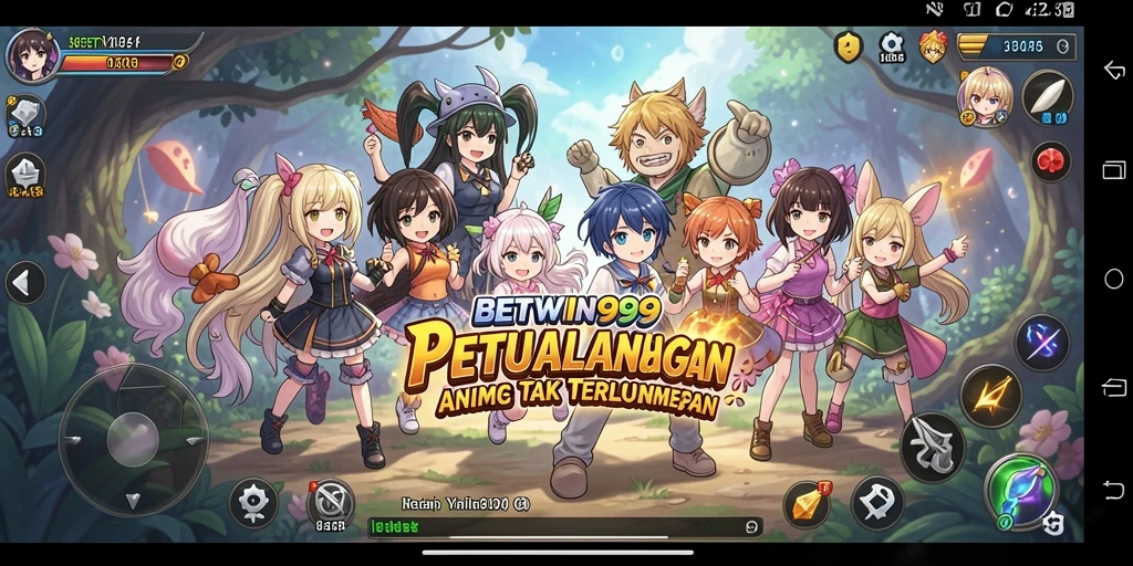 Tampilan gameplay menarik dari BETWIN999 dengan karakter Anime yang cantik.