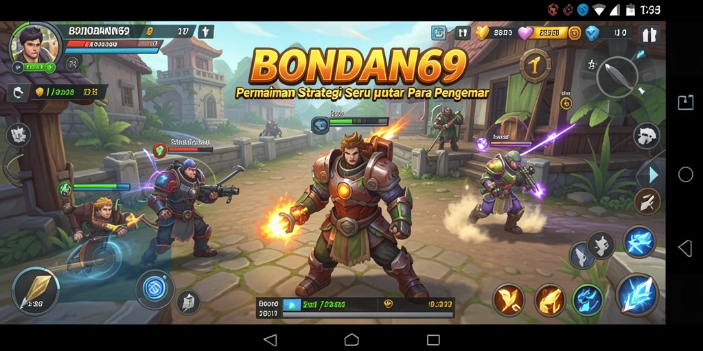 Screenshot utama BONDAN69 menampilkan aksi strategi yang intens.