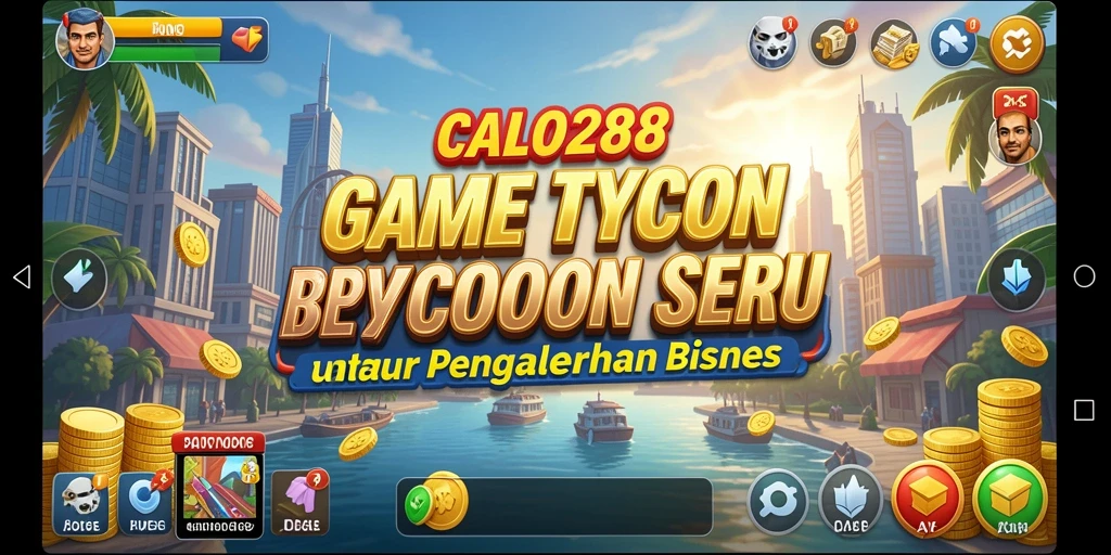 Screenshot gameplay CALO288 menampilkan keseruan dalam membangun bisnis Tycoon.