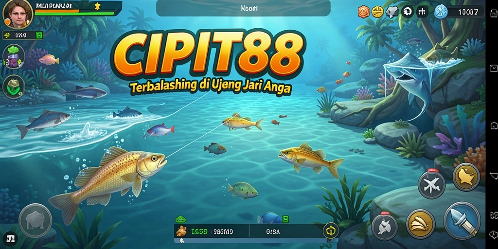 Tampilan utama gameplay <strong>CIPIT88</strong> menunjukkan pengalaman memancing yang mendebarkan.