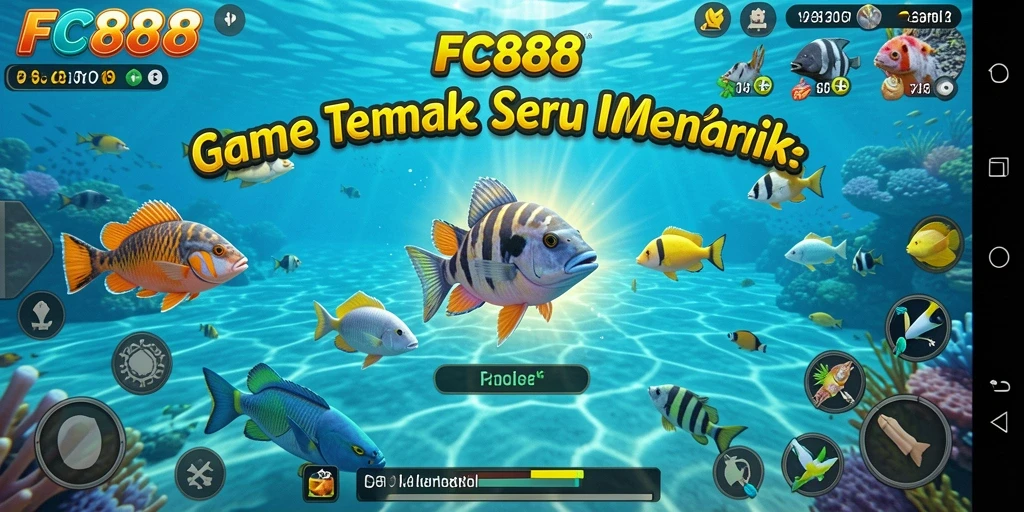 Tangkapan ikan yang beragam di game Tembak Ikan.