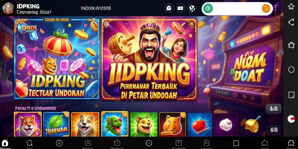 Screenshot gameplay IDPKING yang menampilkan mesin slot yang menarik.