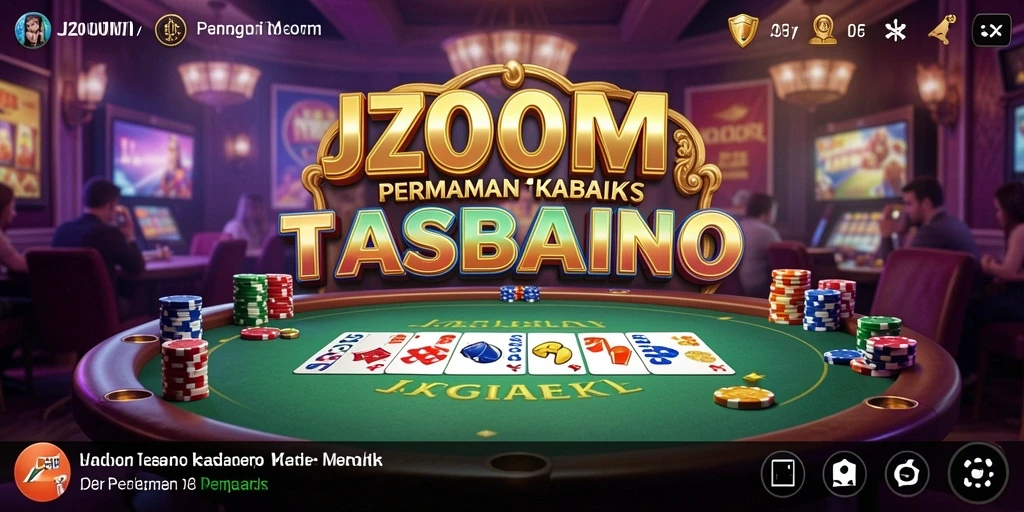 Tampilan gameplay J200M yang mengasyikan dengan elemen Kasino interaktif.