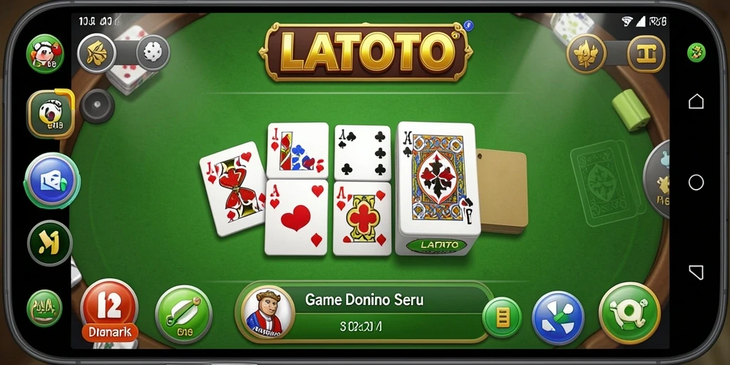 Screenshot LATOTO menampilkan gameplay seru permainan Domino.