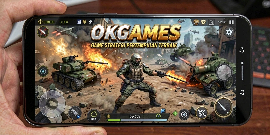 Tampilan gameplay mendebarkan dalam OKGAMES dengan pertempuran strategis.