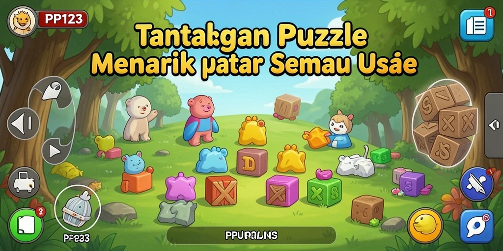 Tampilan gameplay menarik dari PP123 yang penuh teka-teki menantang.