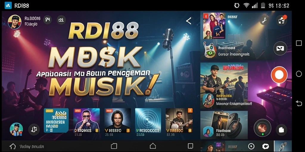 Tampilan gameplay RDI88 dengan fitur musik interaktif yang seru.