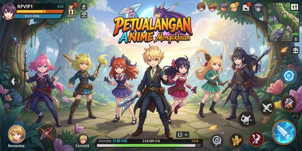 Tampilan menarik dari gameplay RPVIP1 dengan karakter Anime.