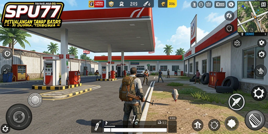 Tampilan gameplay Open World SPBU77 yang menakjubkan.