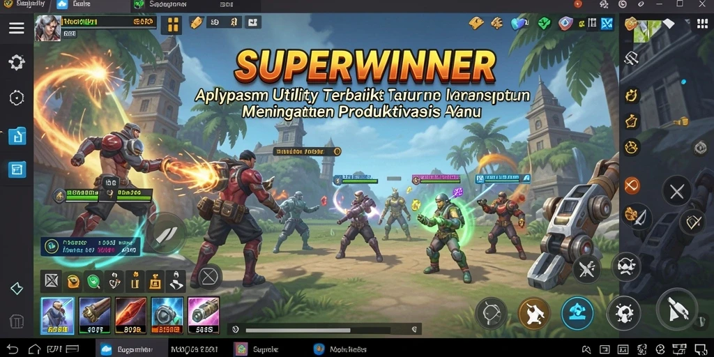 Tampilan utama SUPERWINNER dengan fitur pengingat dan pengaturan tugas.