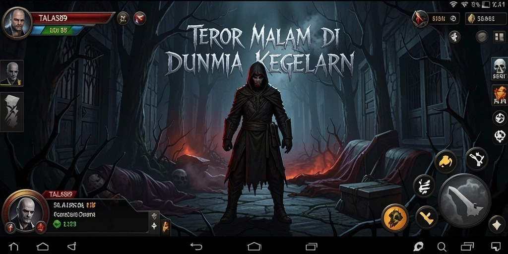 Tampilan gameplay TALAS89 dengan suasana menyeramkan dan menegangkan.