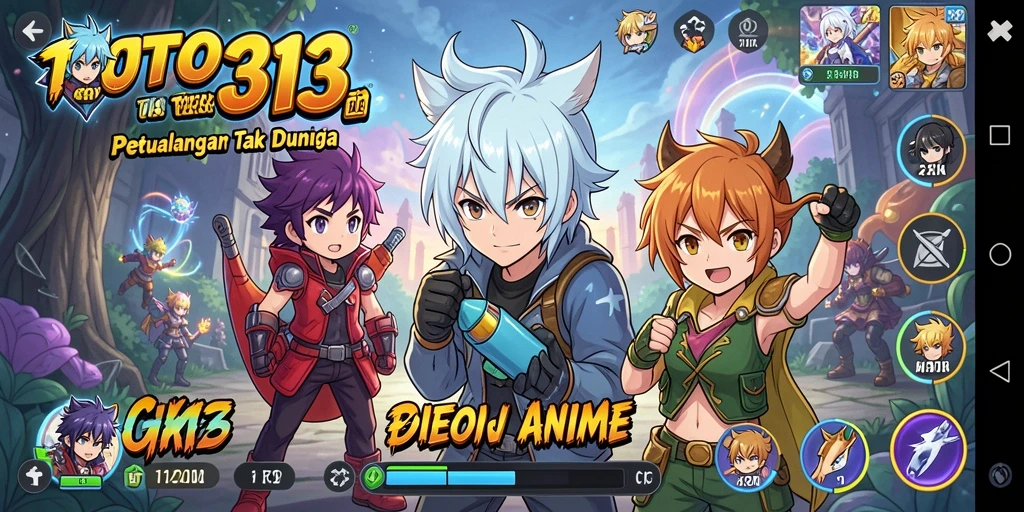 Tampilan gameplay menakjubkan dalam TOTO313 dengan karakter Anime favorit.