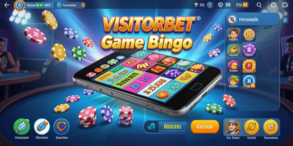 Tampilan menarik dari gameplay Bingo di VISITORBET.